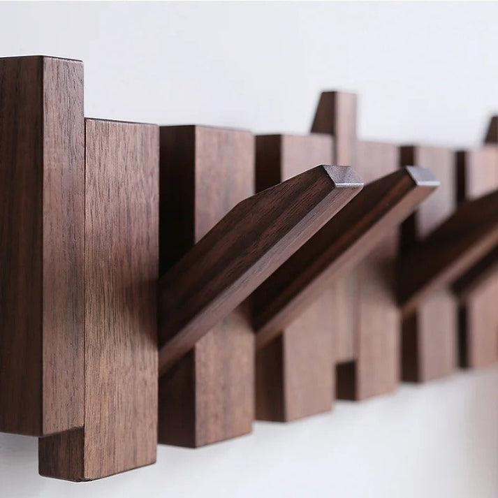 Glevato | Wooden Wall Mounted Coat Rack with Piano Key Design