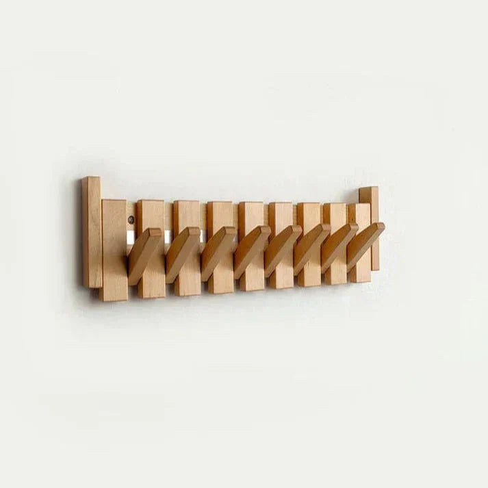 Glevato | Wooden Wall Mounted Coat Rack with Piano Key Design
