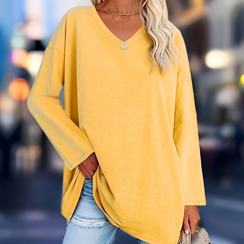 Glevato - Your Trendy Long Sleeve Shirt with V-Neck for Comfort