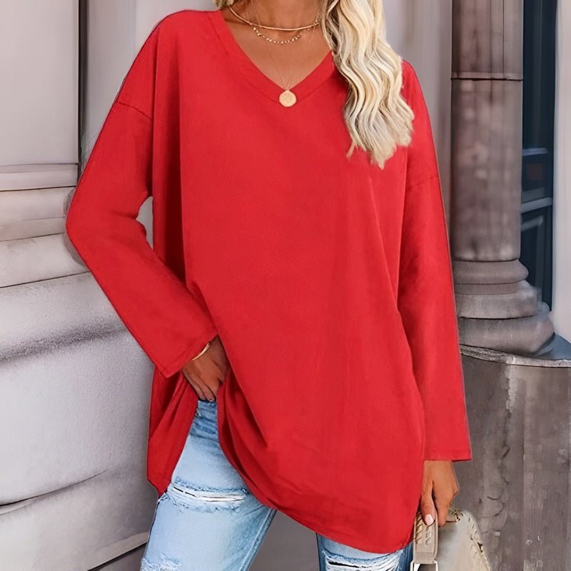Glevato - Your Trendy Long Sleeve Shirt with V-Neck for Comfort