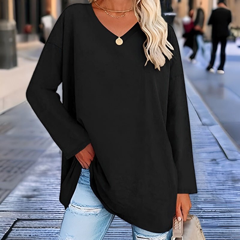 Glevato - Your Trendy Long Sleeve Shirt with V-Neck for Comfort