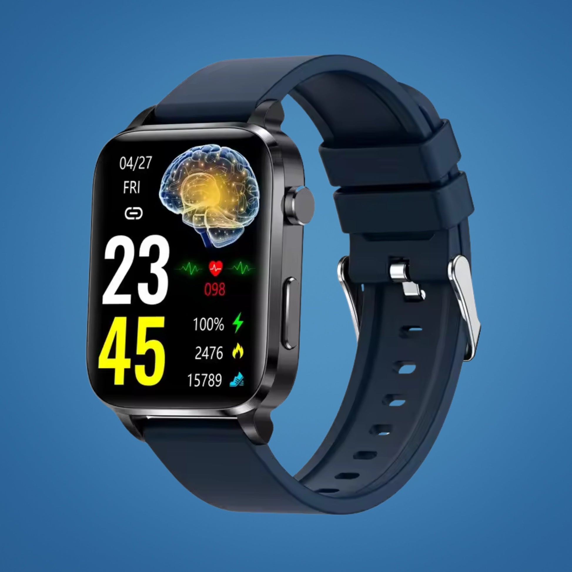 GlucoWell | Non-Invasive Diabetes Smartwatch – Blood Sugar Monitor – HD Display – Pain-Free Glucose Tracking for Adults Glevato