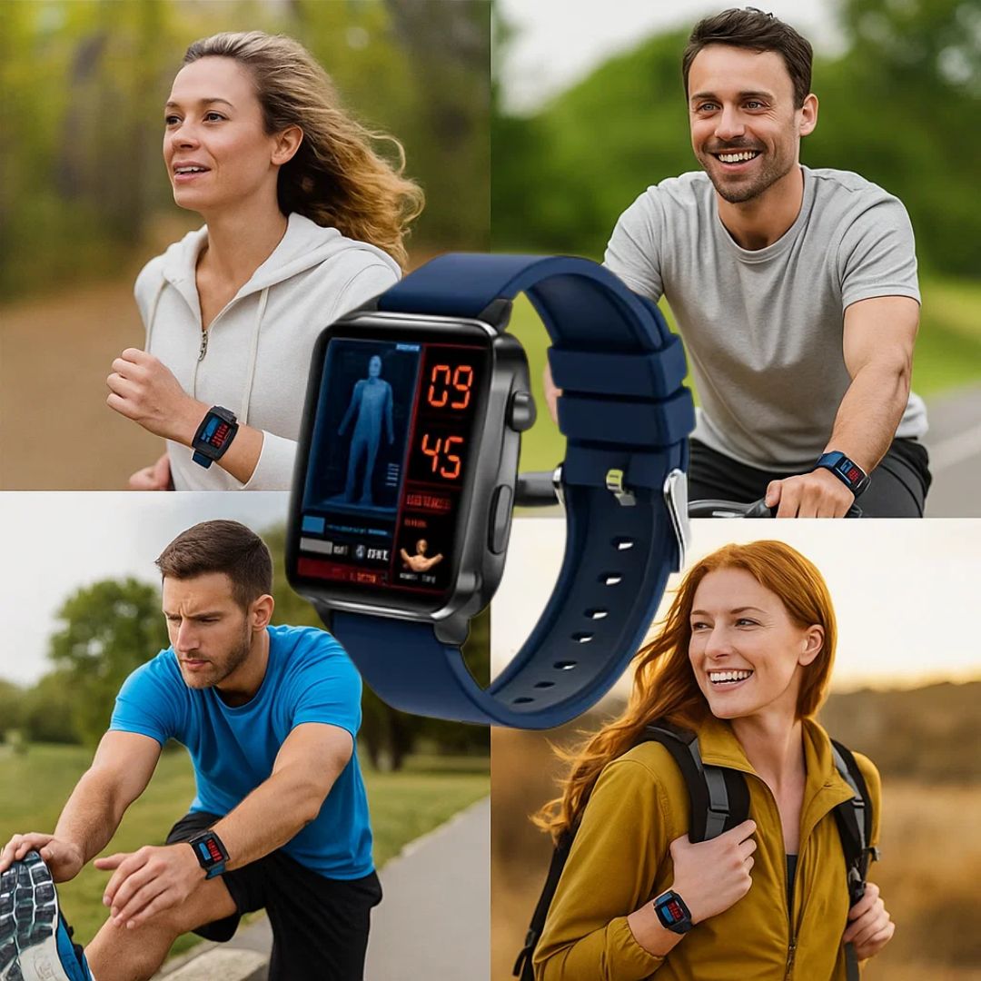 GlucoWell | Non-Invasive Diabetes Smartwatch – Blood Sugar Monitor – HD Display – Pain-Free Glucose Tracking for Adults Glevato