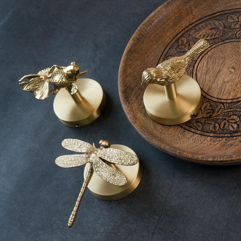GOLDHORN – Decorative Animal Coat Hook made of Brass with Gold Finish