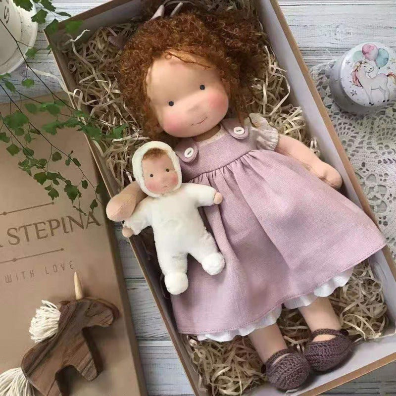 Handmade Waldorf Doll in Soft Fabric - Creative Toy for Children