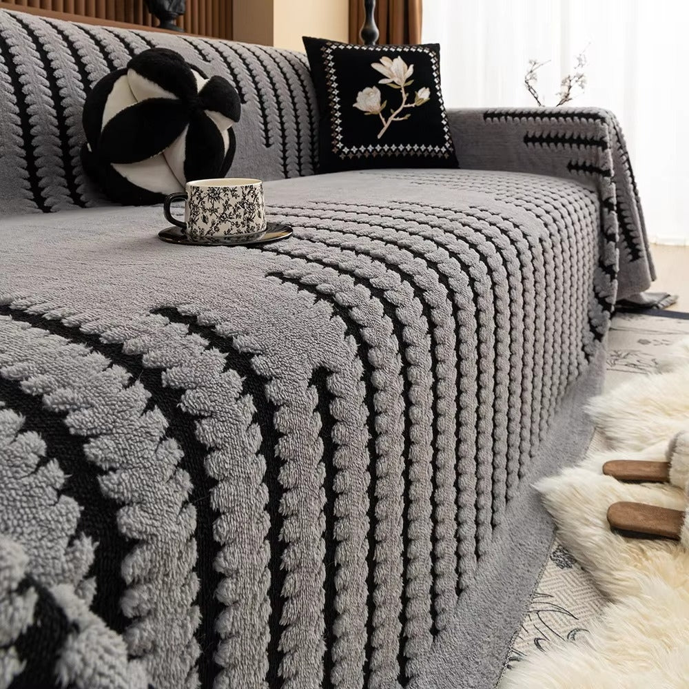 Heritage Plush Tufted Sofa Cover