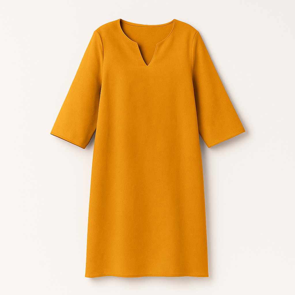 Josette | Elegant V-neck autumn dress