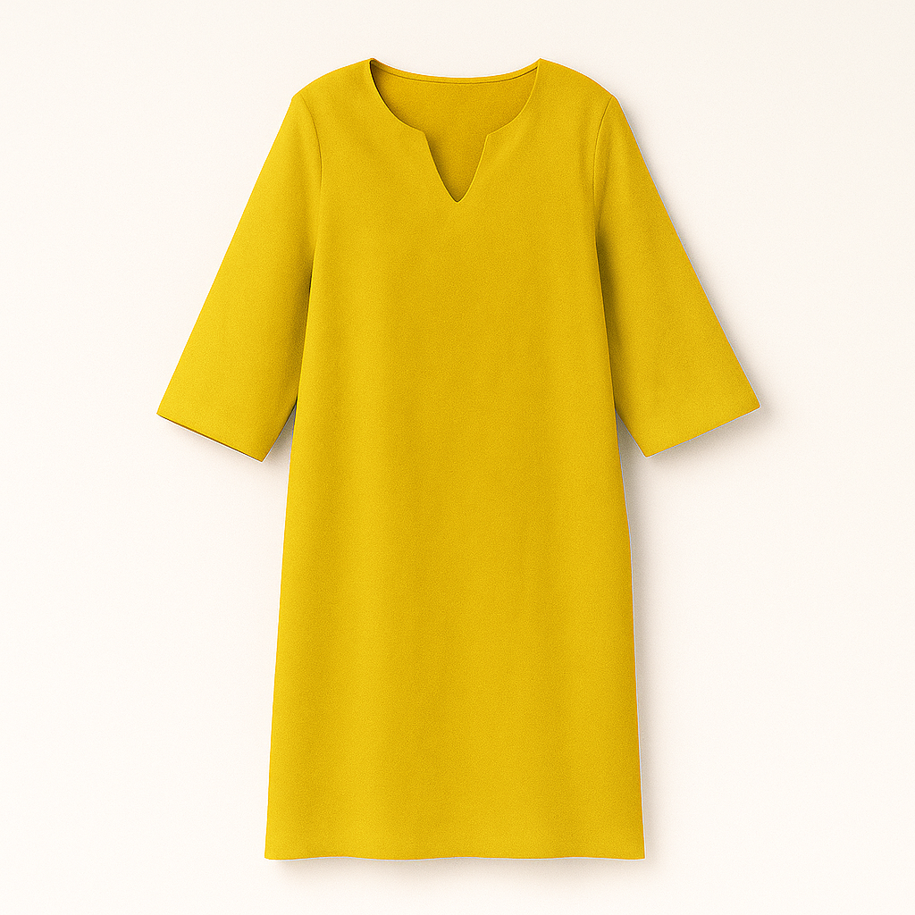 Josette | Elegant V-neck autumn dress
