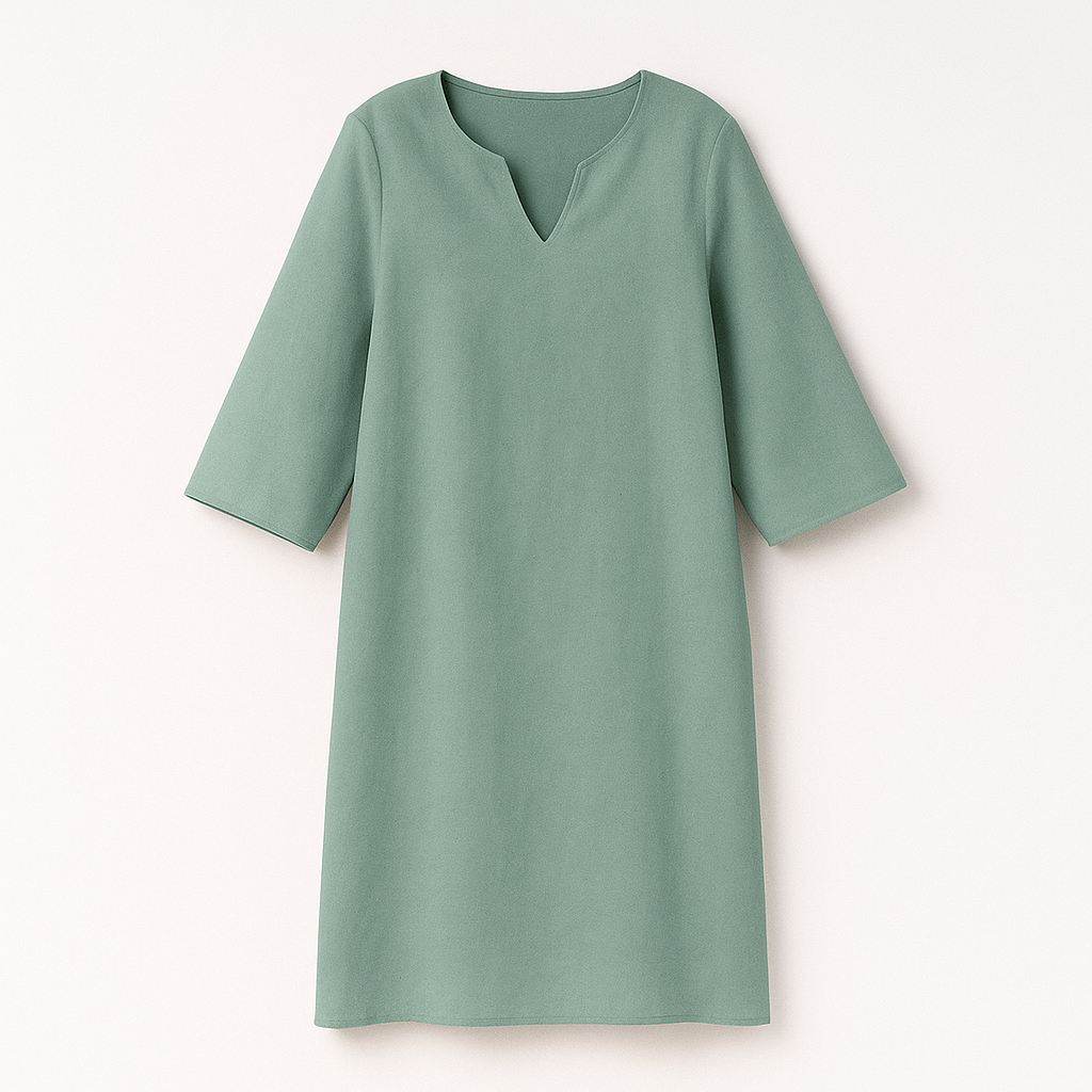Josette | Elegant V-neck autumn dress