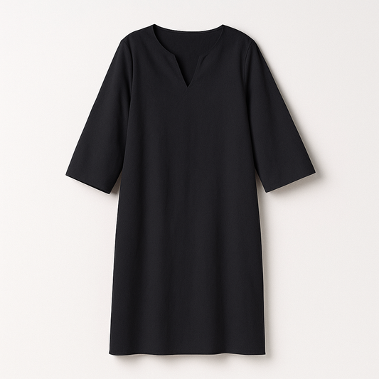Josette | Elegant V-neck autumn dress