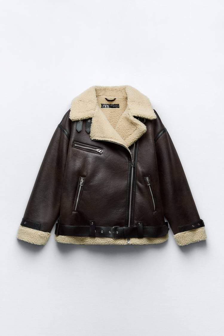 Karina | Jacket with Lapels Made of Synthetic Material