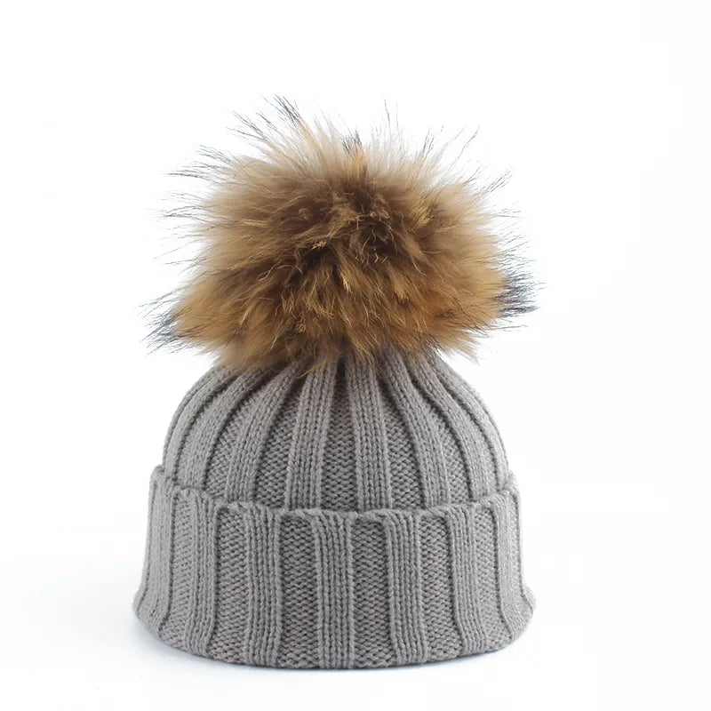Knitted Winter Pom-Pom Hat - Felina