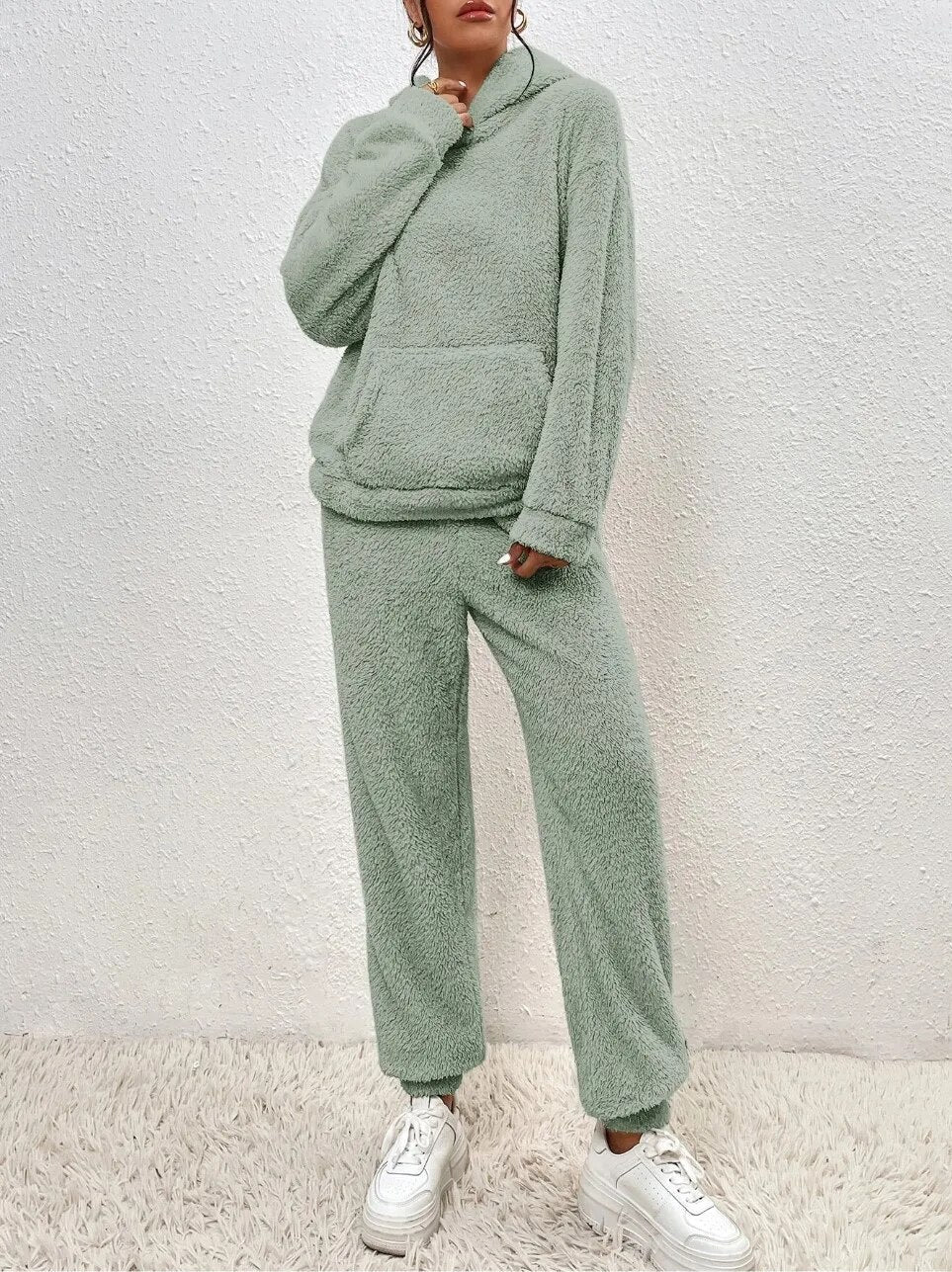 LuxeCuddle Ultra-Comfortable Teddy Hooded Pajama | Treat Yourself to Unmatched Comfort and Style for Relaxation at Home