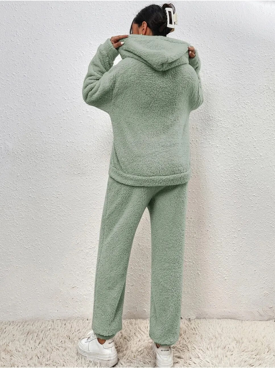 LuxeCuddle Ultra-Comfortable Teddy Hooded Pajama | Treat Yourself to Unmatched Comfort and Style for Relaxation at Home