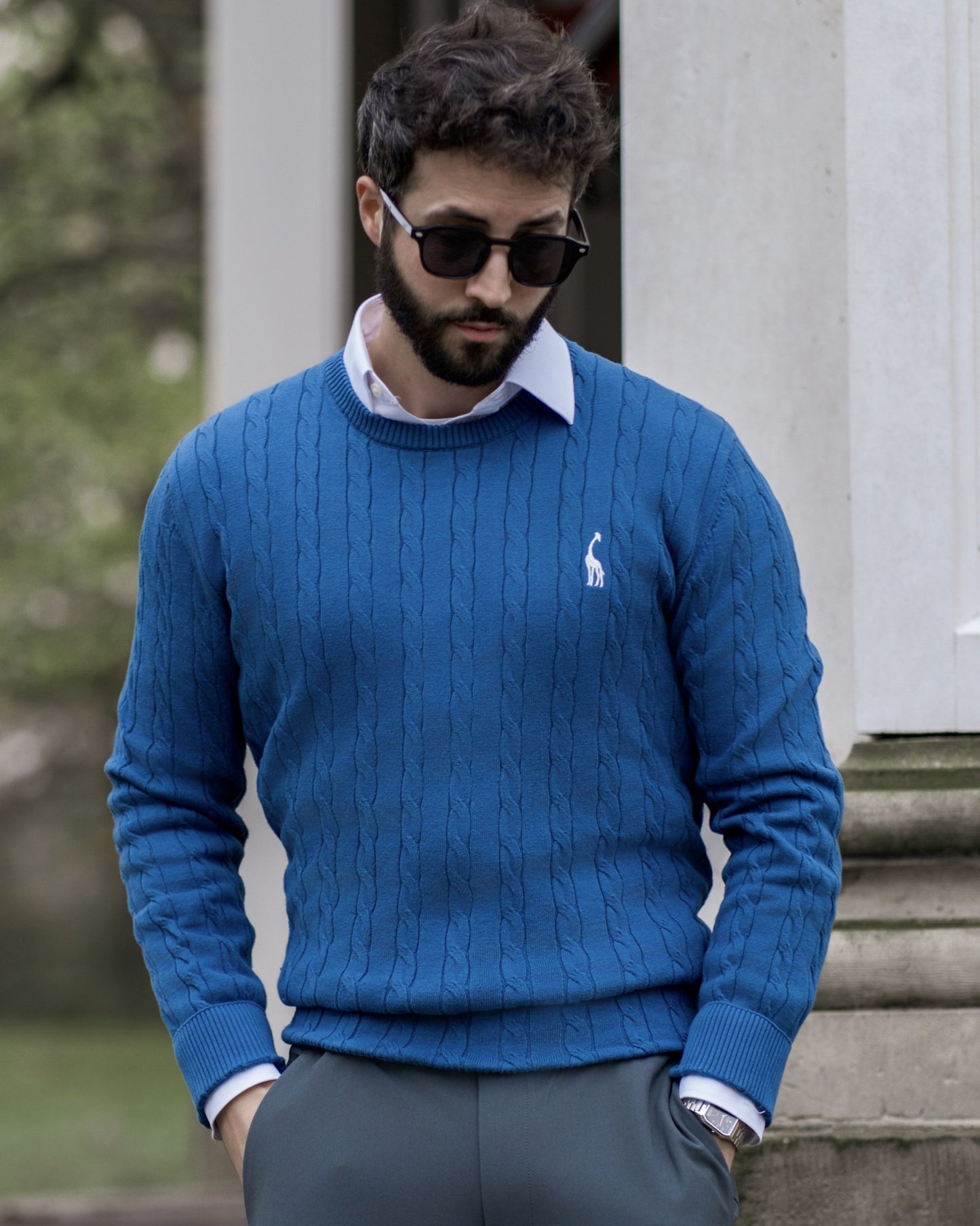Men's Knitted Cotton Jumper - Autumn Edition
