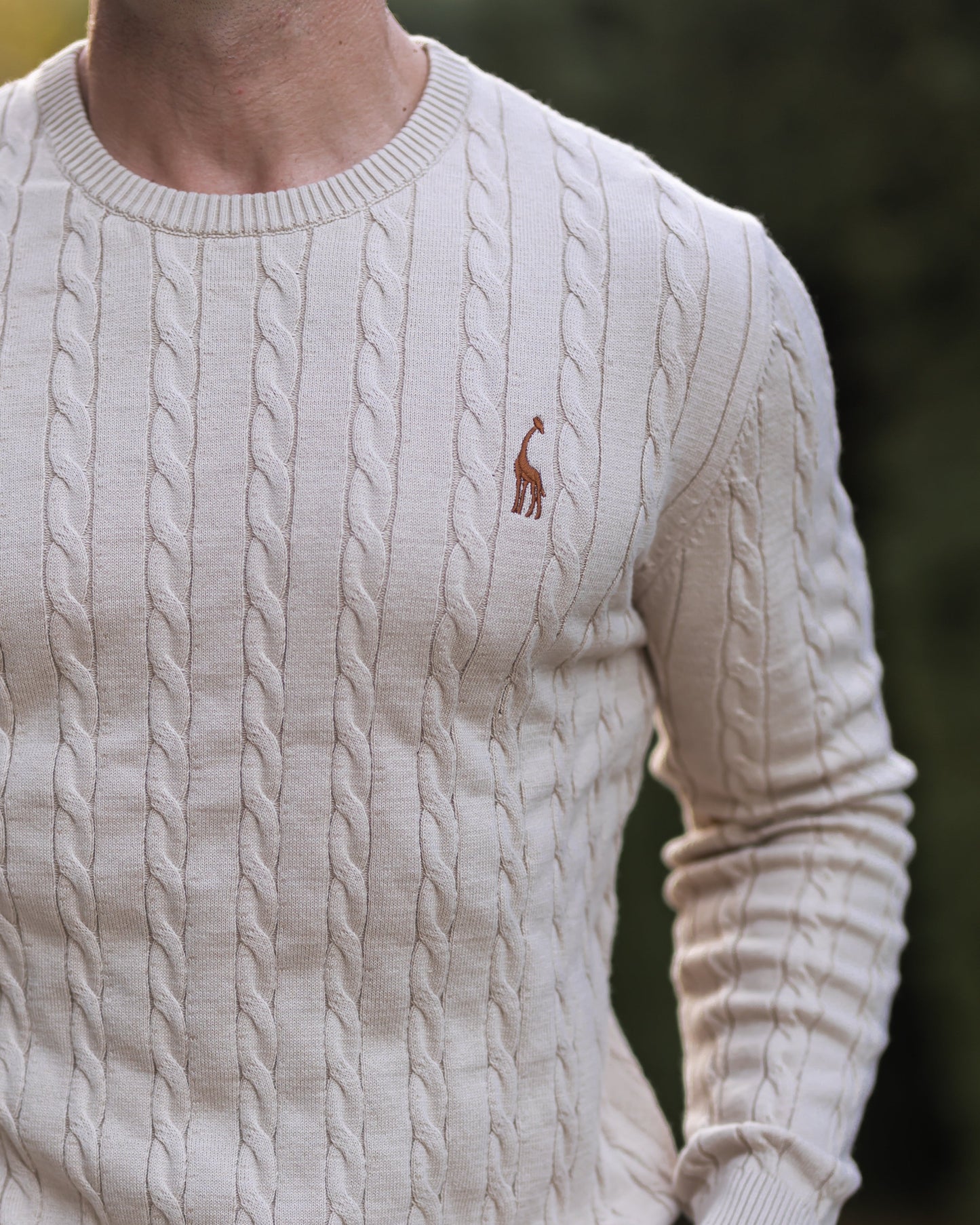 Men's Knitted Cotton Jumper - Autumn Edition