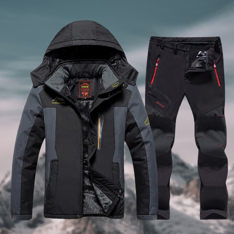 Men's Waterproof and Winter Hard-Wearing Outerwear Set - Jacket and Trousers