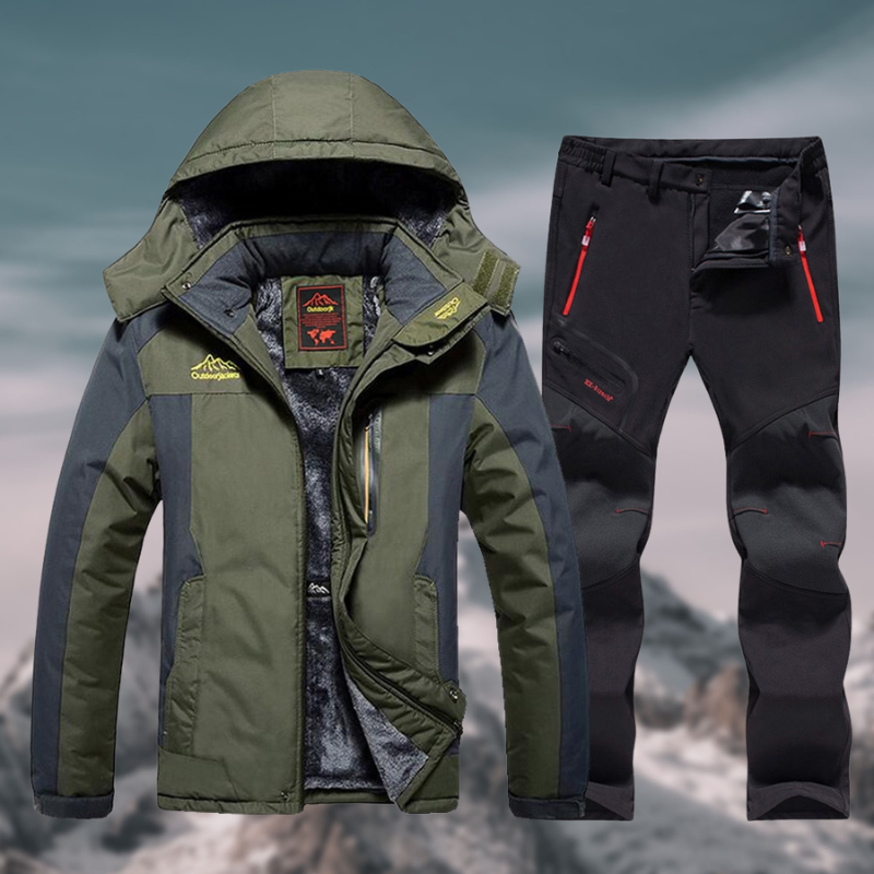 Men's Waterproof and Winter Hard-Wearing Outerwear Set - Jacket and Trousers
