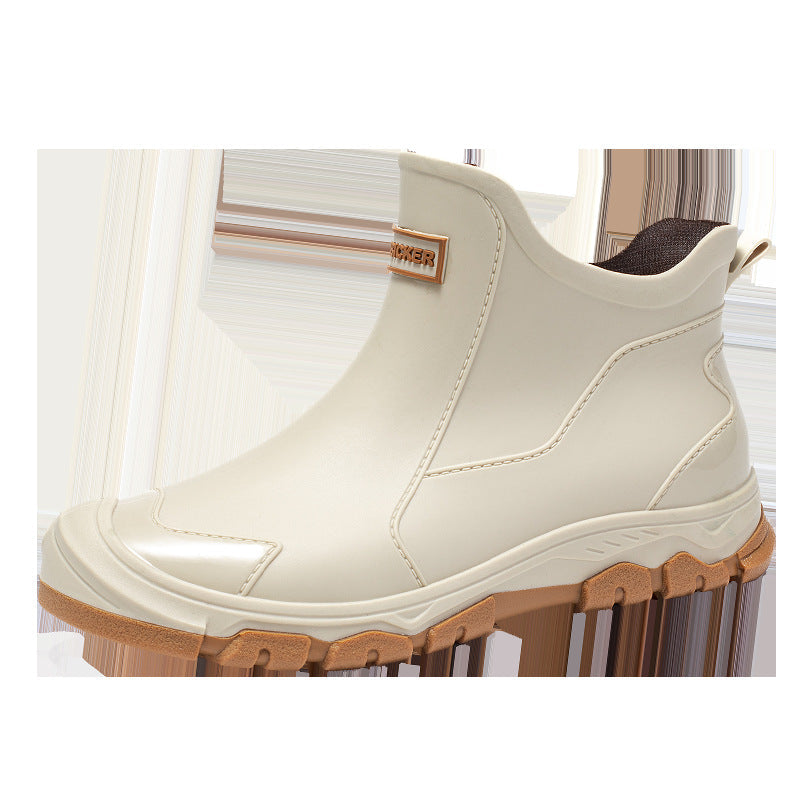 Men's Waterproof Rubber Boots with Slip-Resistant Sole and Flexible Entry Glevato