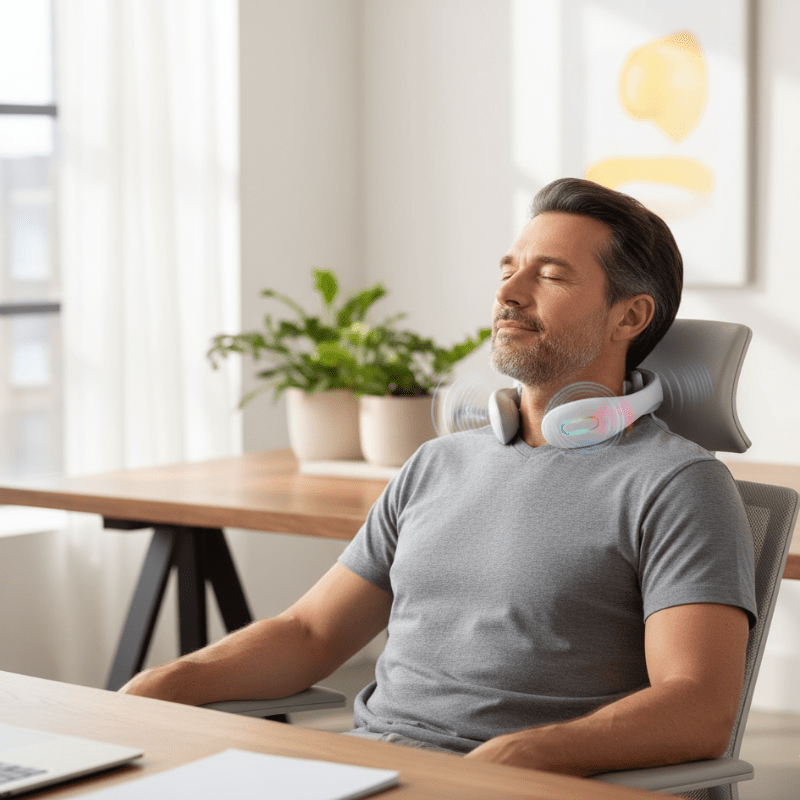 NECKVIBE – Smart Vibration & Heat Neck Device for Deep Relaxation