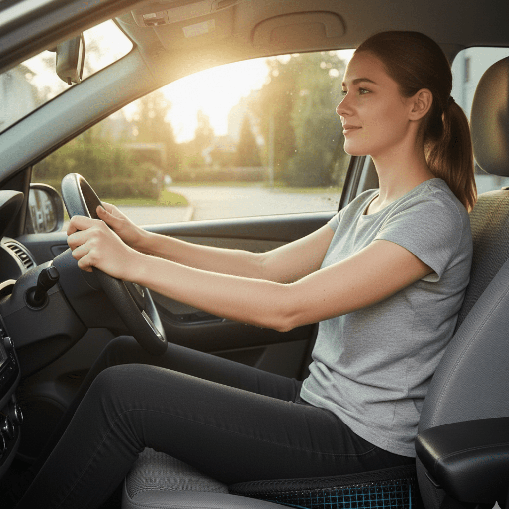 NERVOLIFT – Memory Foam Car Seat Cushion for Sciatica Relief and Posture Support