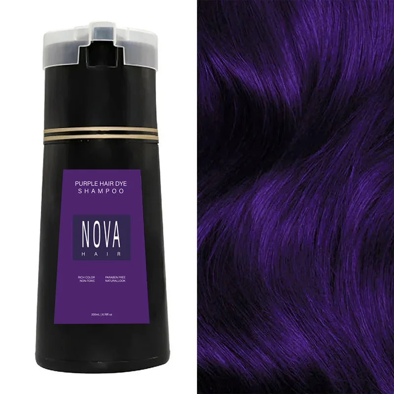 NovaHair Color+ Coloring Shampoo – Long-Lasting Coverage Without Ammonia, Easy Application, 5 Available Shades