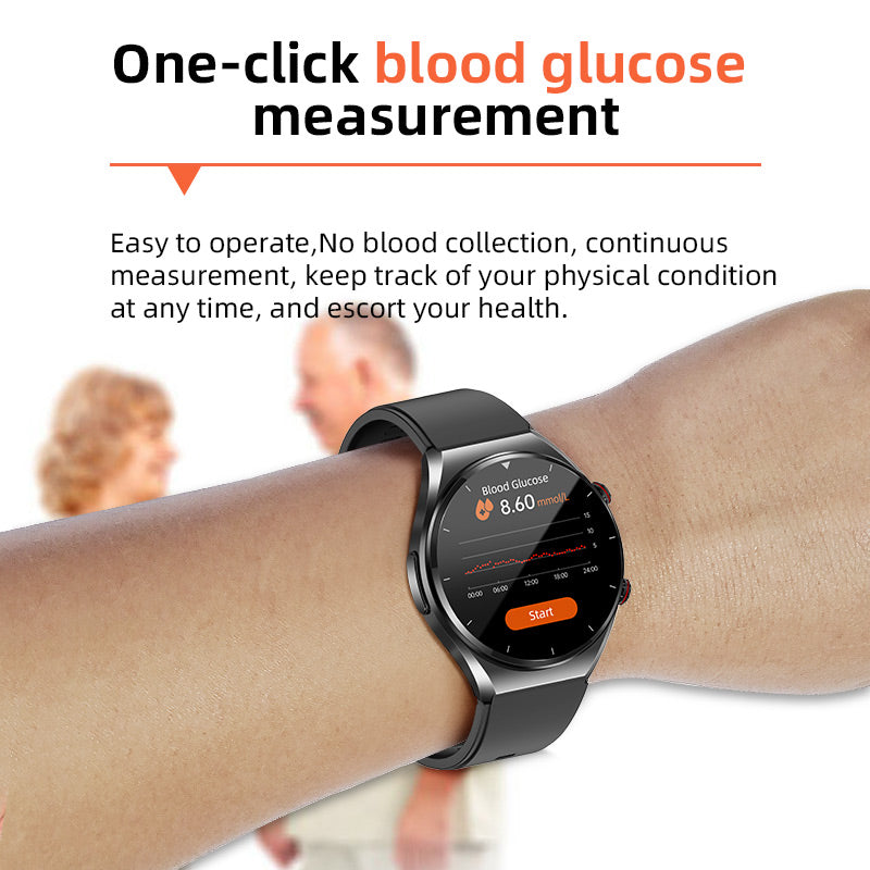 One-Click Blood Sugar | Blood Glucose Blood Pressure ECG | ECG HRV Heart Rate Monitor Health Smart Watch
