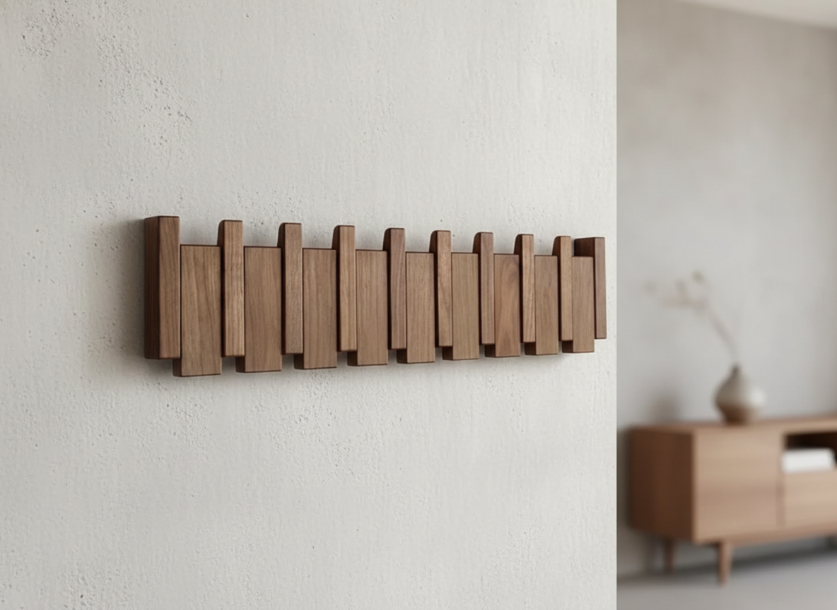 Piano Kleshenger HarmonyCoat – Creative Wooden Coat Rack for Hallway and Entrance