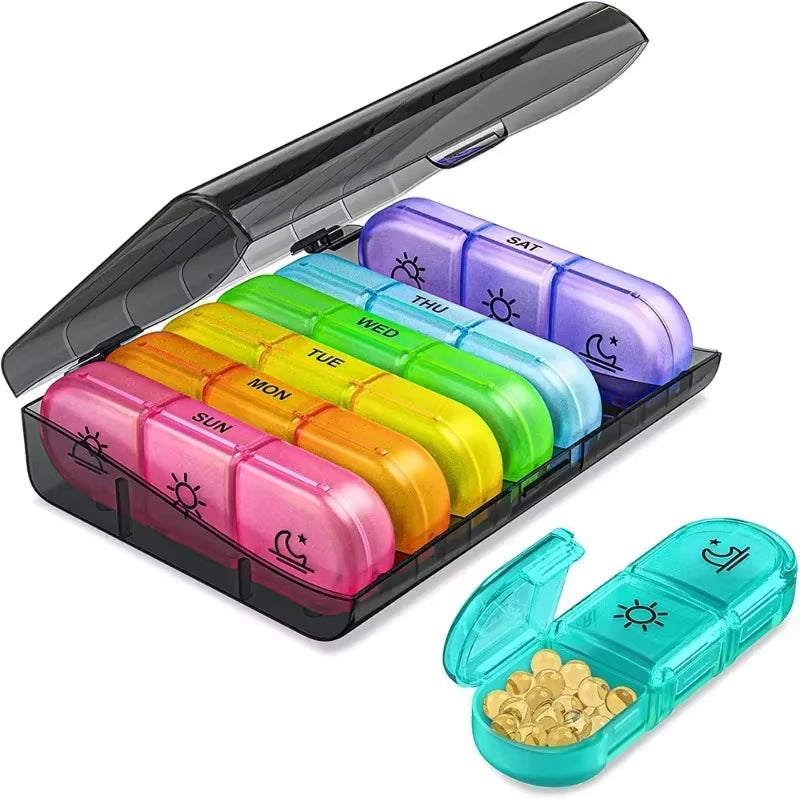 Pillbox 7 Days 3 Compartments - Organizer for Medicine and Tablets