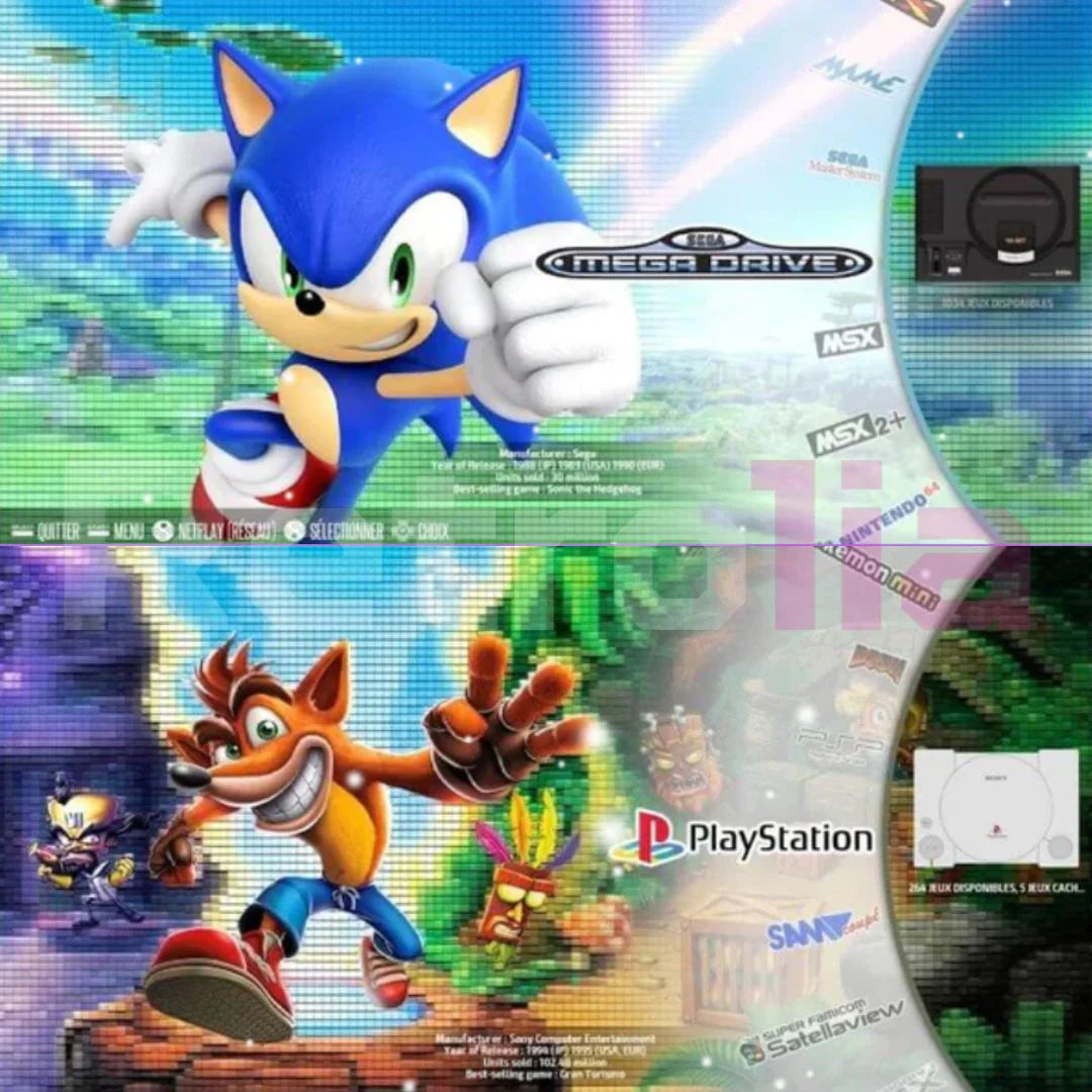 PixelDrive 64gb: Original with 2 controllers - Over 20,000 games from Mario to Pokémon