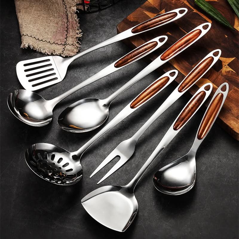 PROCHEF - Stainless Steel Kitchen Utensil Set for Durable, Ergonomic, and Precise Cooking with Stylish Design