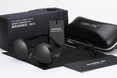 Round Polarized Steampunk Retro Sunglasses – Argo