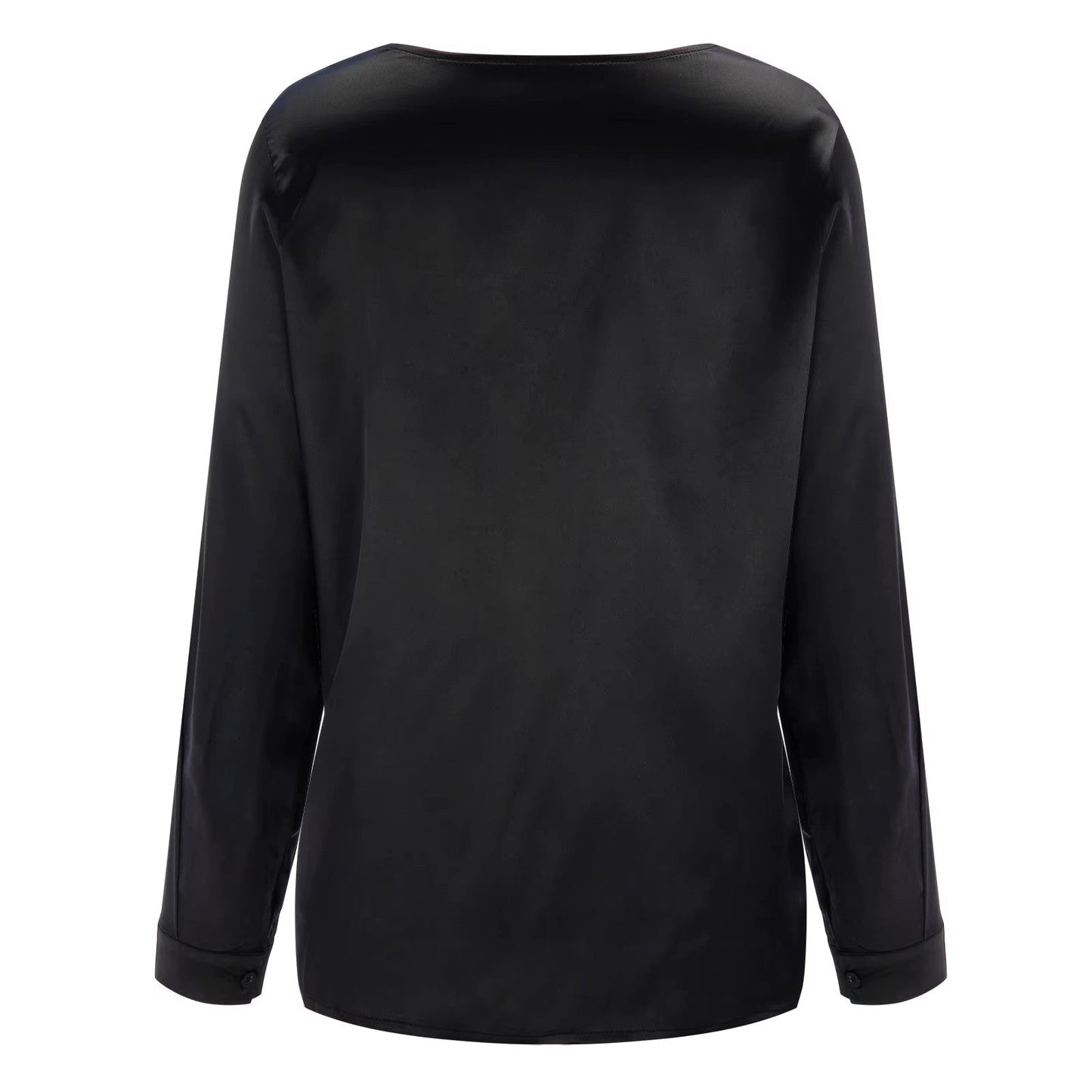 Satin shirt with deep neckline - Autumn Edition