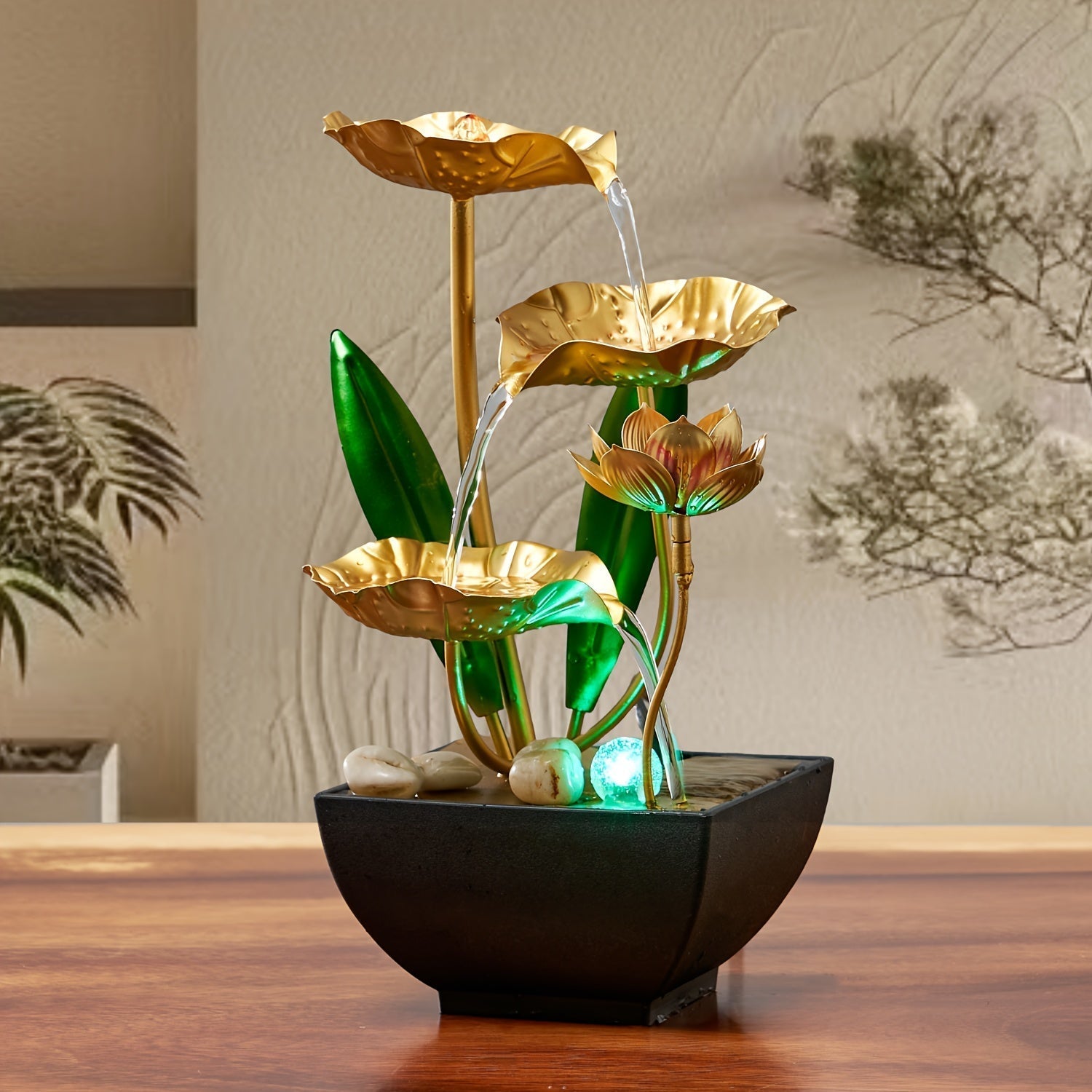 Serene Lotus Indoor Fountain – Soothing and Ambient