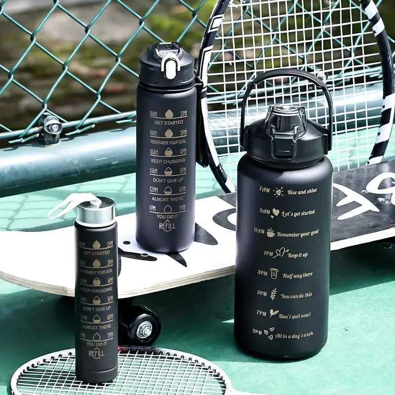 Set of 3 Motivational Water Bottles