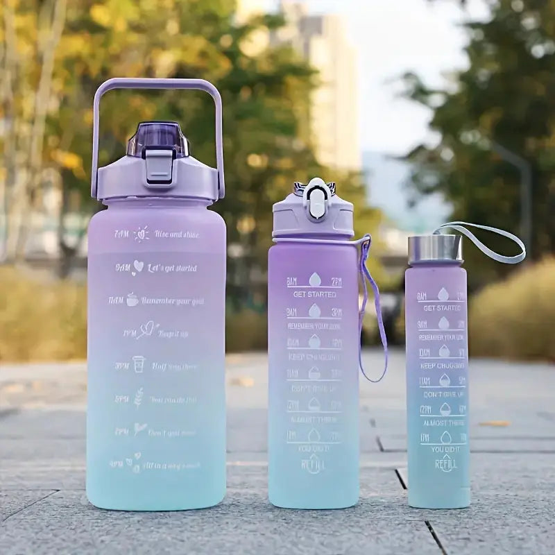 Set of 3 Motivational Water Bottles