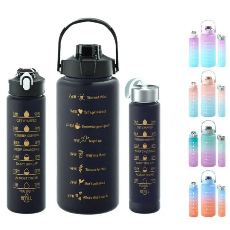Set of 3 Motivational Water Bottles