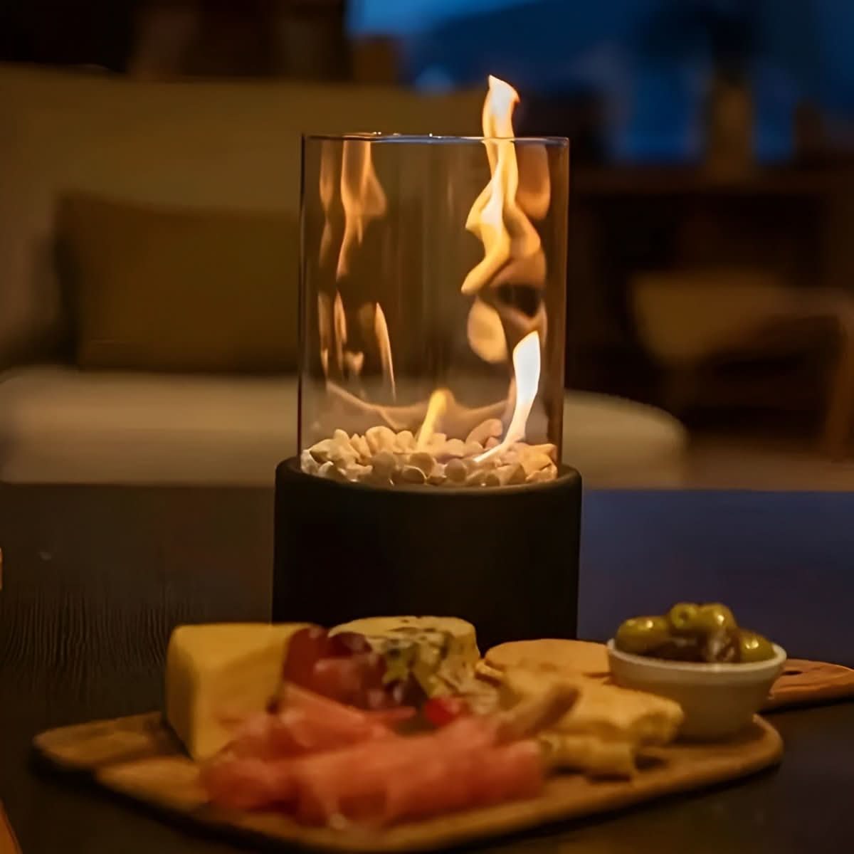 SLEEKFLAME – Smoke-Free Table Fireplace for Stylish Indoor & Outdoor Use