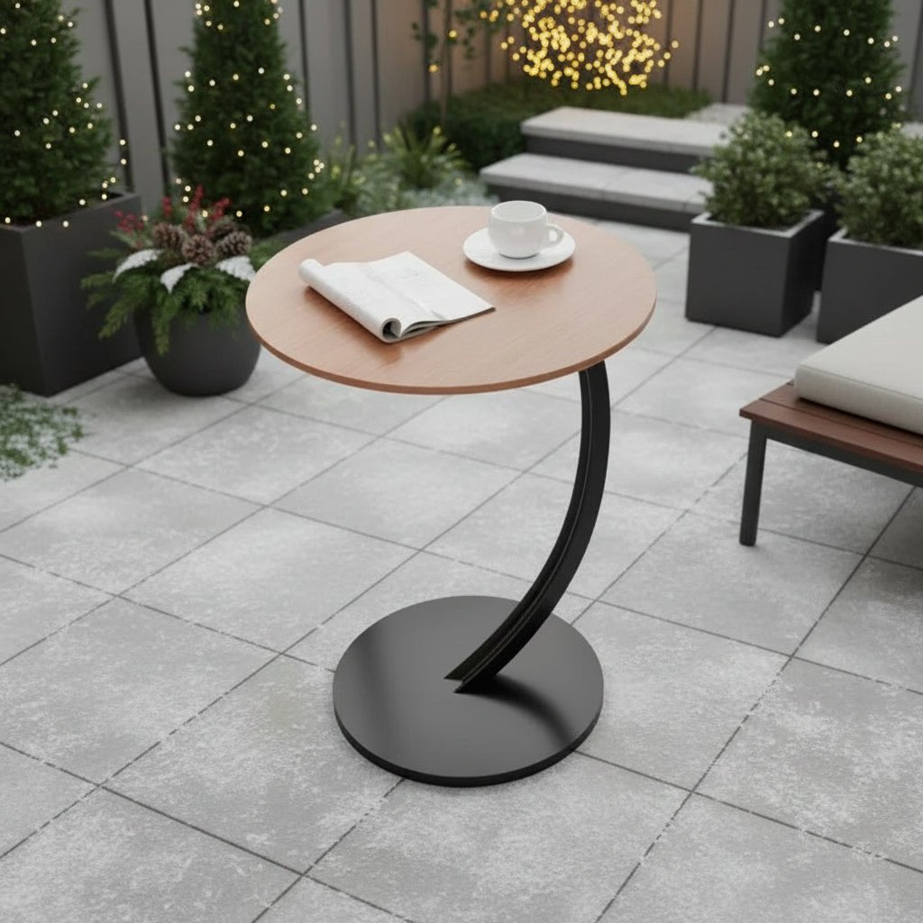 SMALLIX – Compact, Reinforced Round Side Table for Modern Living in Small Spaces