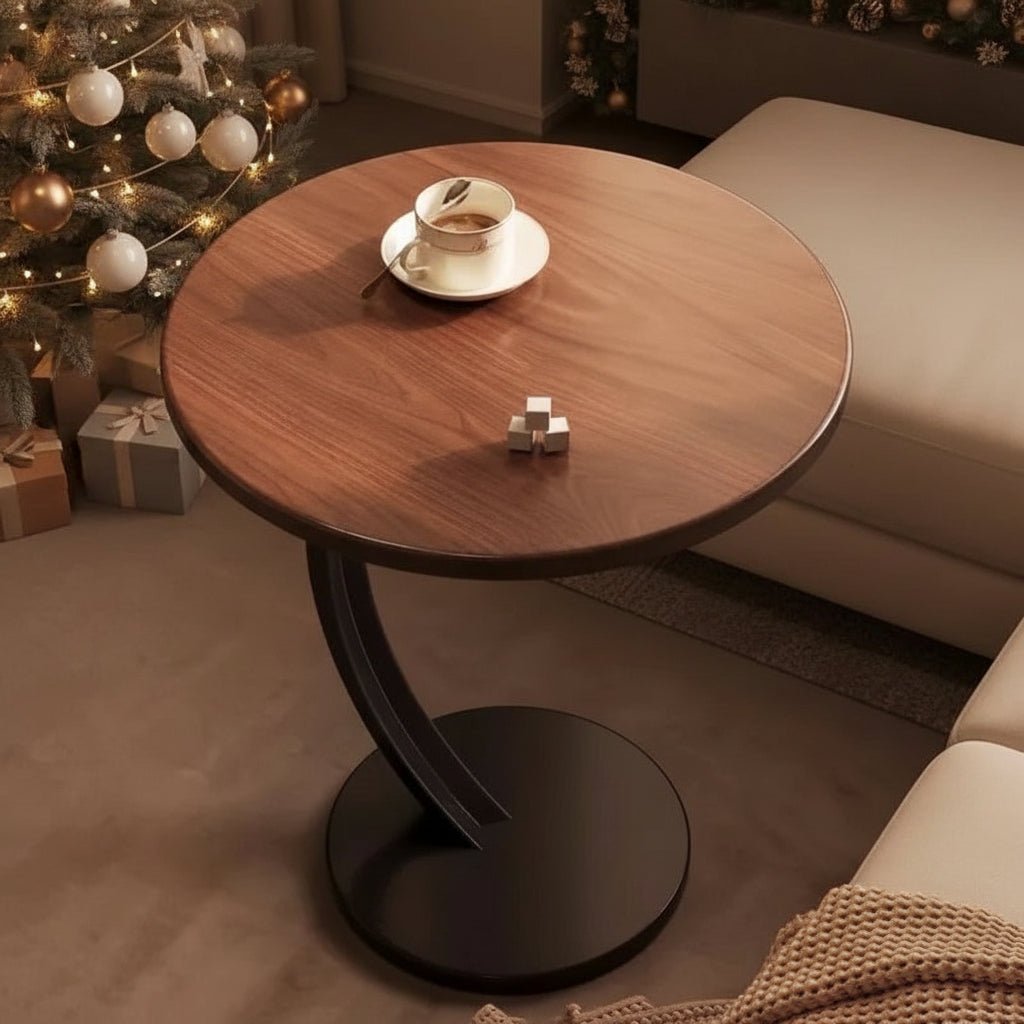 SMALLIX – Compact, Reinforced Round Side Table for Modern Living in Small Spaces