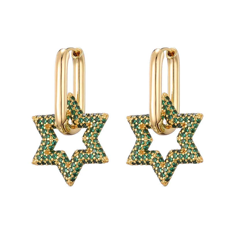 Star Crystal Hoops