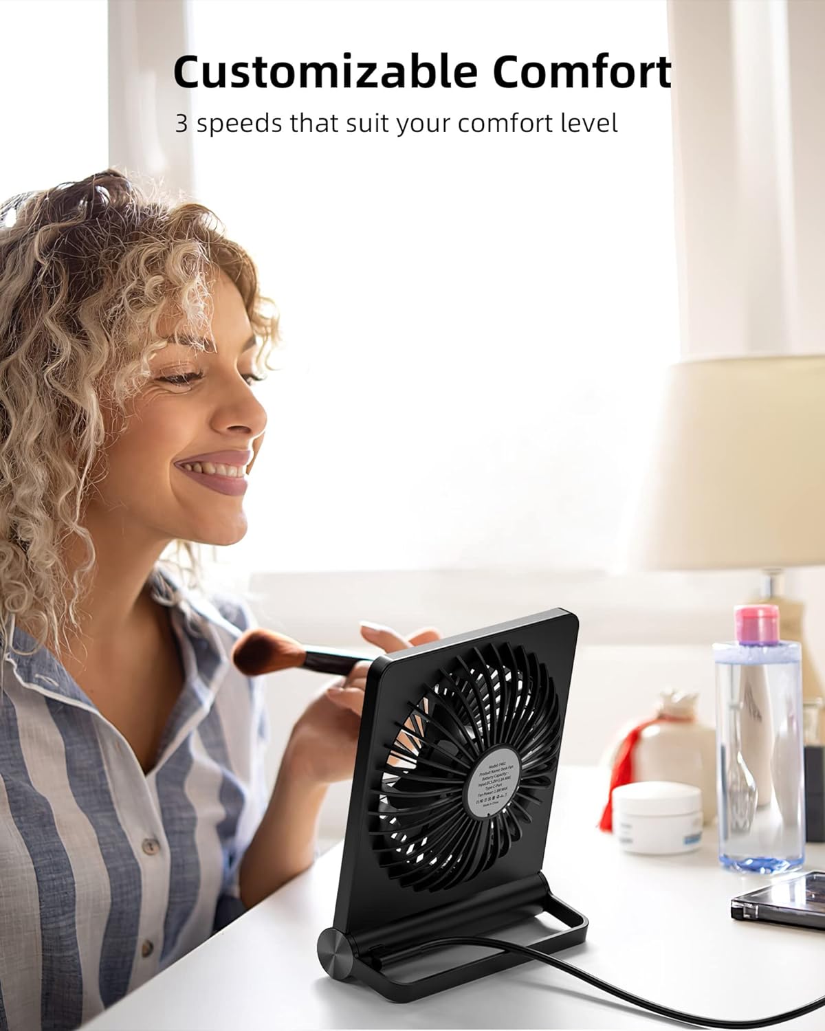 Starker Wind Ultra Quiet Small Table Fan