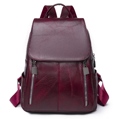 Stylish Leather Rucksack for Women | Anti-Theft Bag | Roswitha