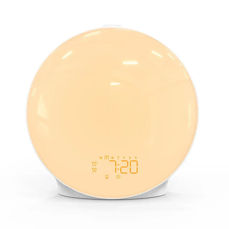 Sunrise Alarm Clock with FM Radio, Dual Alarm Clock, Night Light and 15 Color Options – Wake Up Light for Gentle Mornings