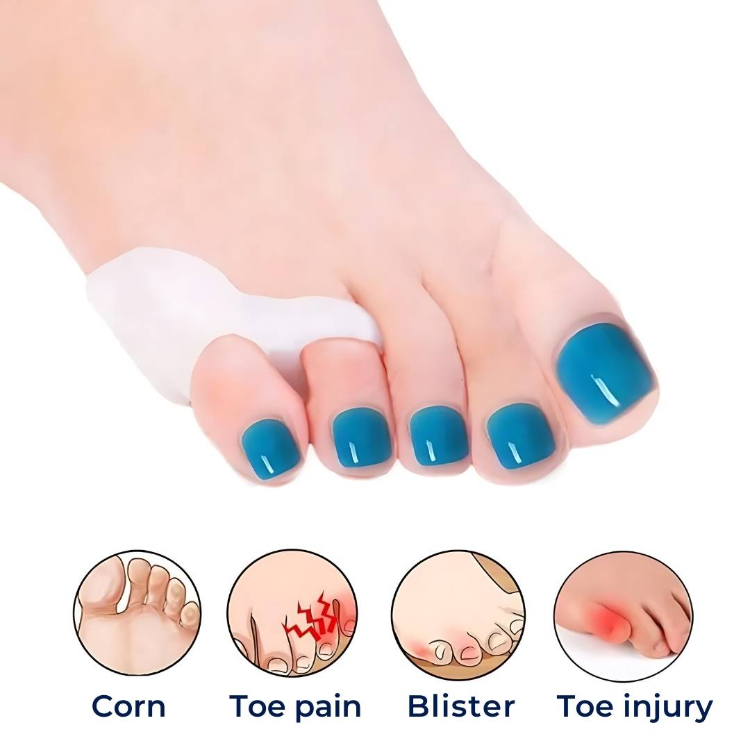 ToeGuard Orthopedic Toe Spacers | Bunionette Corrector - Little Toe Straightener - for Bunions - Hammertoe and Toe Alignment Glevato