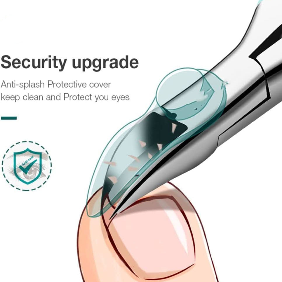 TOENAIL CLIPPER - Ergonomic stainless steel toenail clipper for precise and safe cutting of thick nails in seniors' daily life