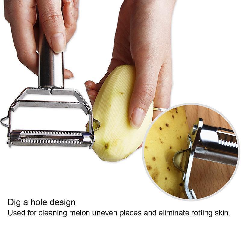 Ultra-Sharp Stainless Steel Multifunction Vegetable Peeler & Julienne Cutter