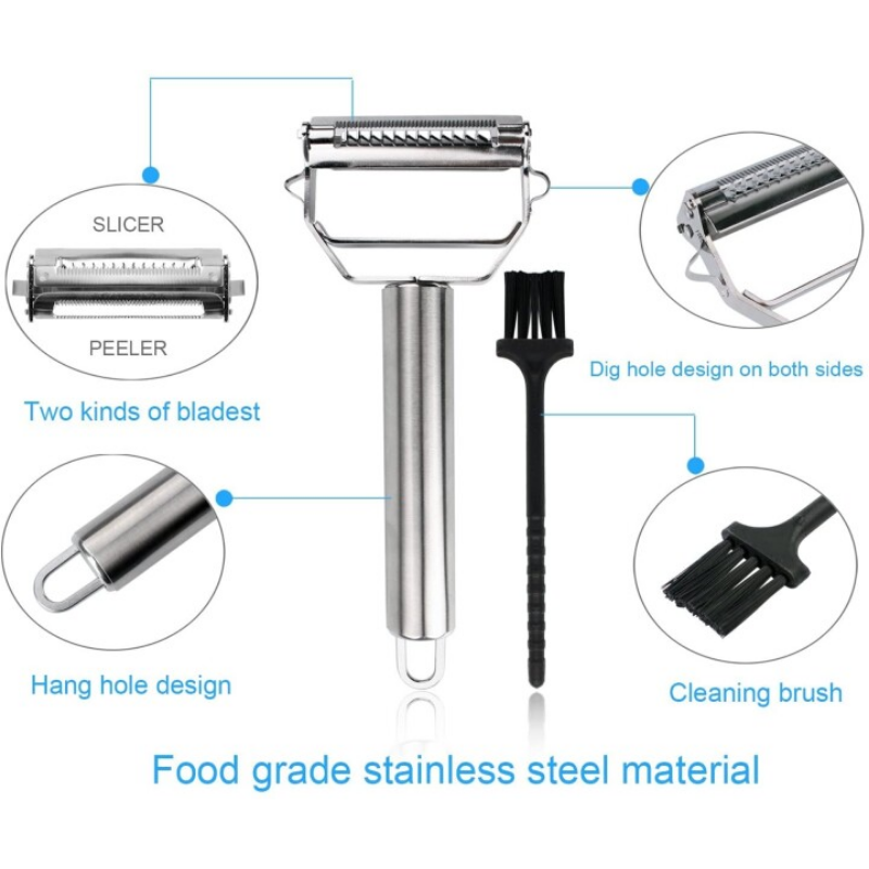 Ultra-Sharp Stainless Steel Multifunction Vegetable Peeler & Julienne Cutter