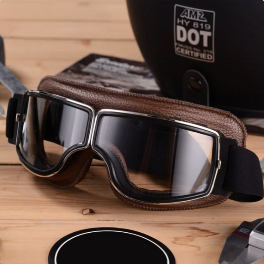 Vintage Leather Motorcycle Glasses – RiderEdge