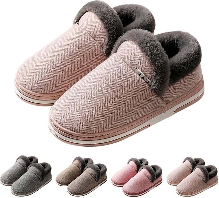 Warm Indoor Slippers with Non-Slip Sole